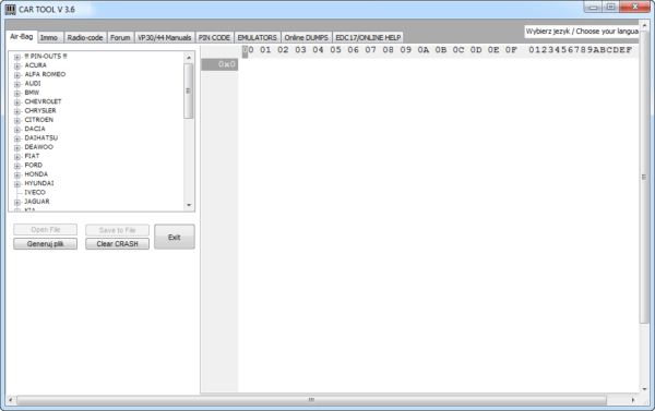 Cartool 3.6 for Immo and Airbag Resetting