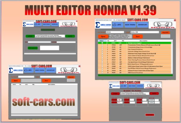 MULTI EDITOR HONDA V1.39