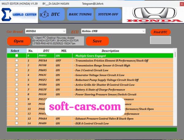 MULTI EDITOR HONDA V1.39 - Image 5